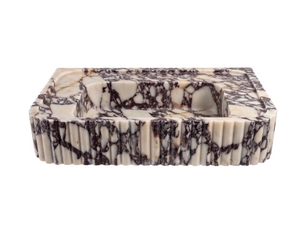 Custom Calacatta Viola Marble Sink Vanity with Brass Legs