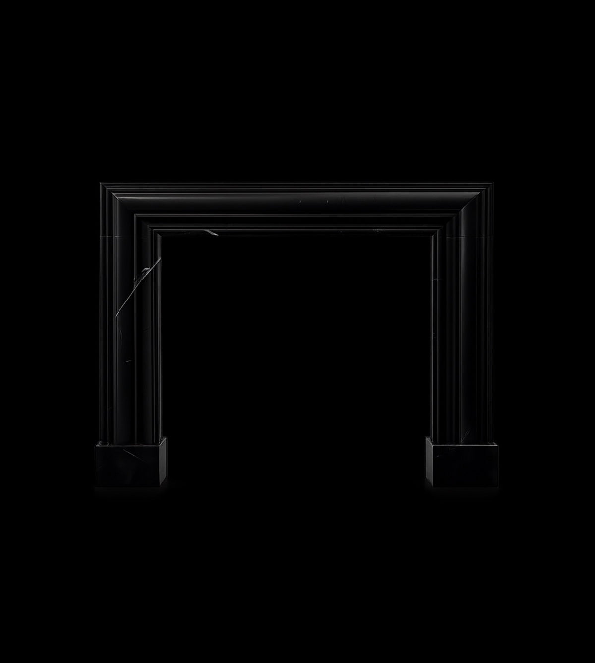 Nero Marquina Marble Fireplace Surround | Custom Luxury Mantel