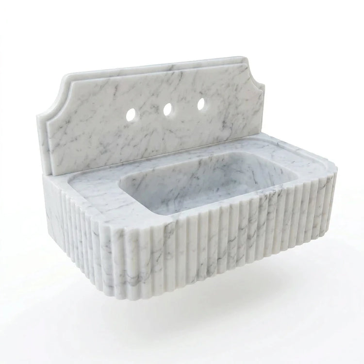 Carrara marble sink