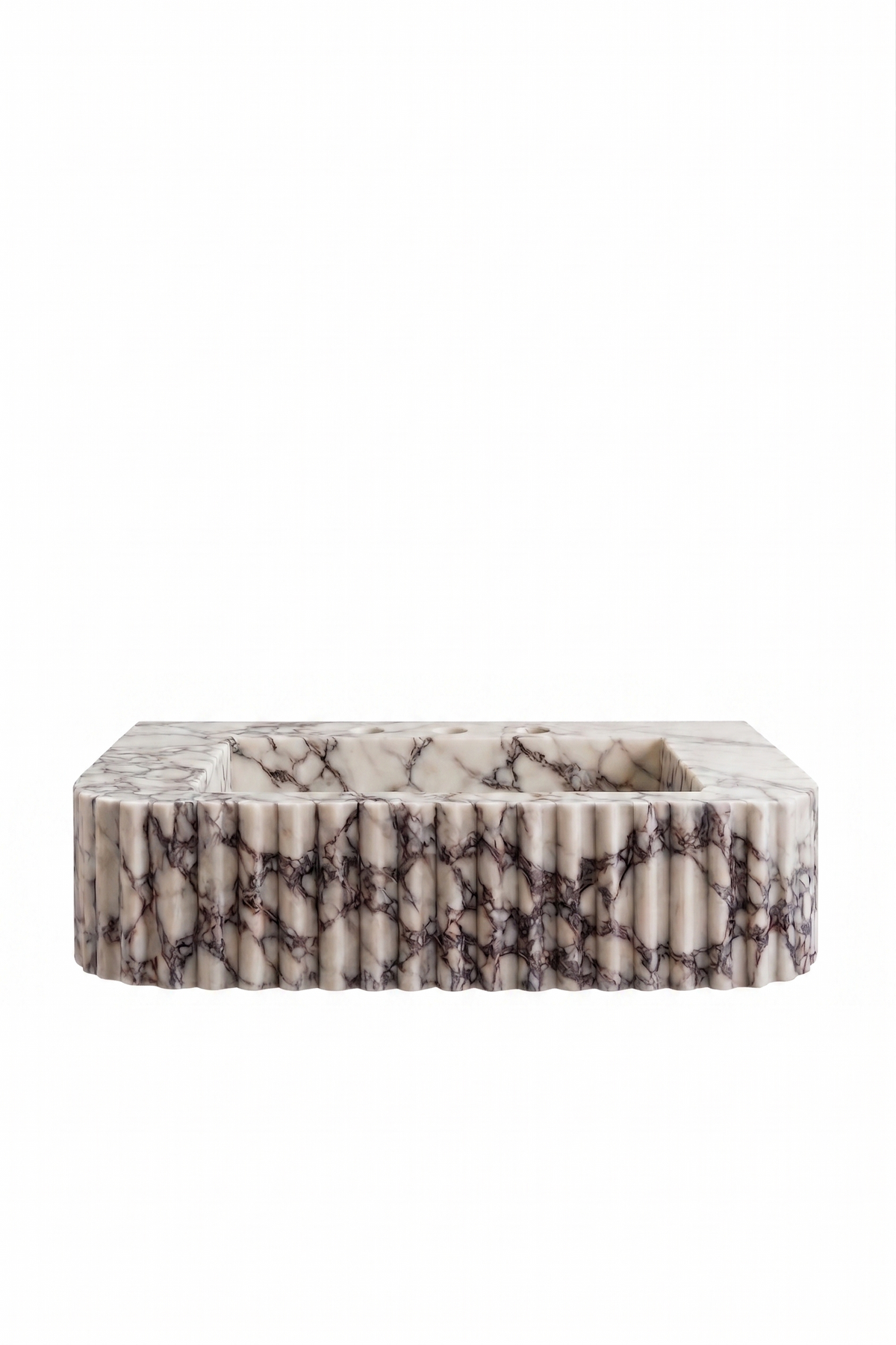 Floating Calacatta Viola Marble Sink by Vero Marble