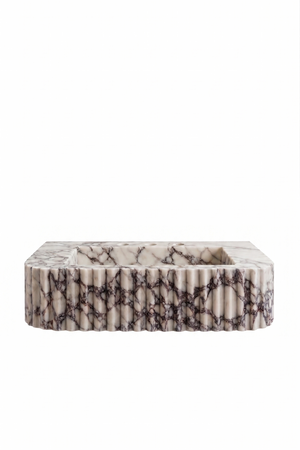 Floating Calacatta Viola Marble Sink | Custom Wall Mounted Vanity