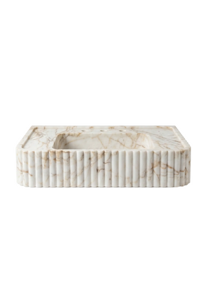 Floating Calacatta Gold Marble Sink | Custom Wall Mounted Vanity