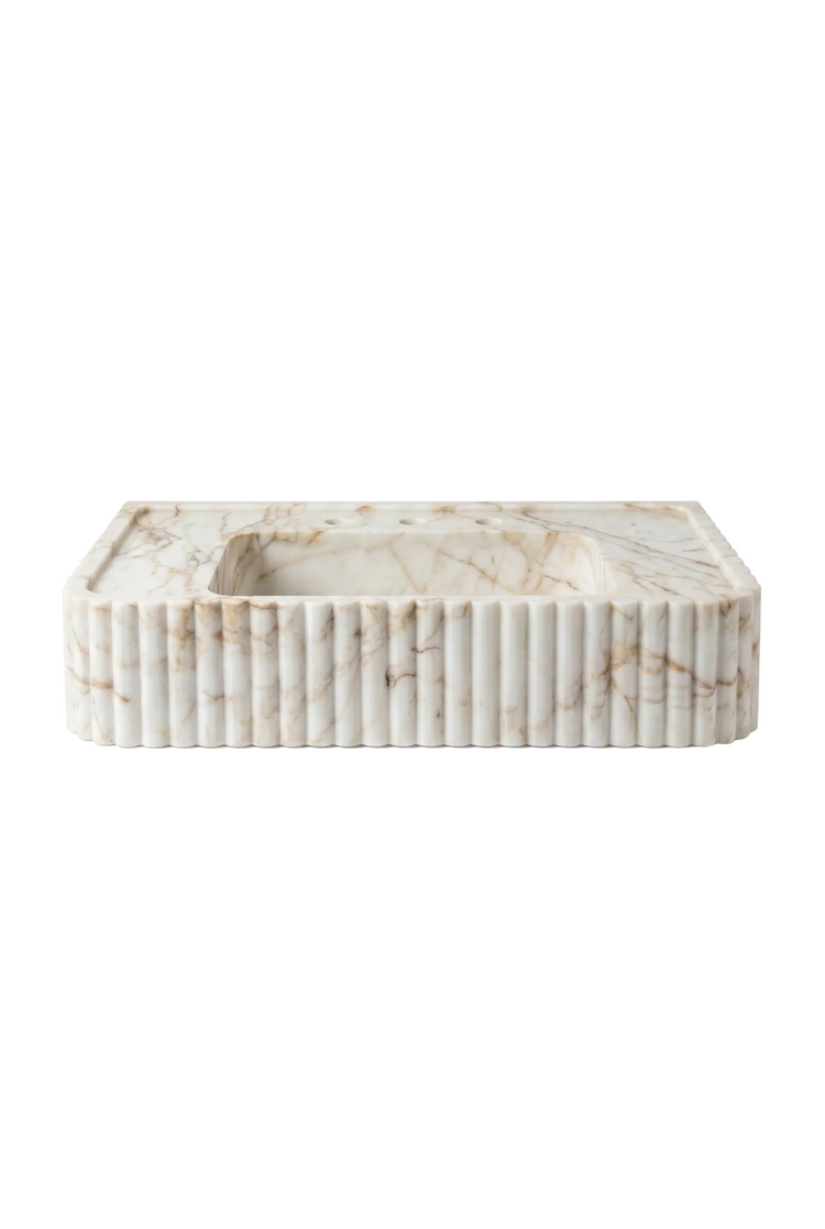Natural stone bathroom sink by Vero Marble