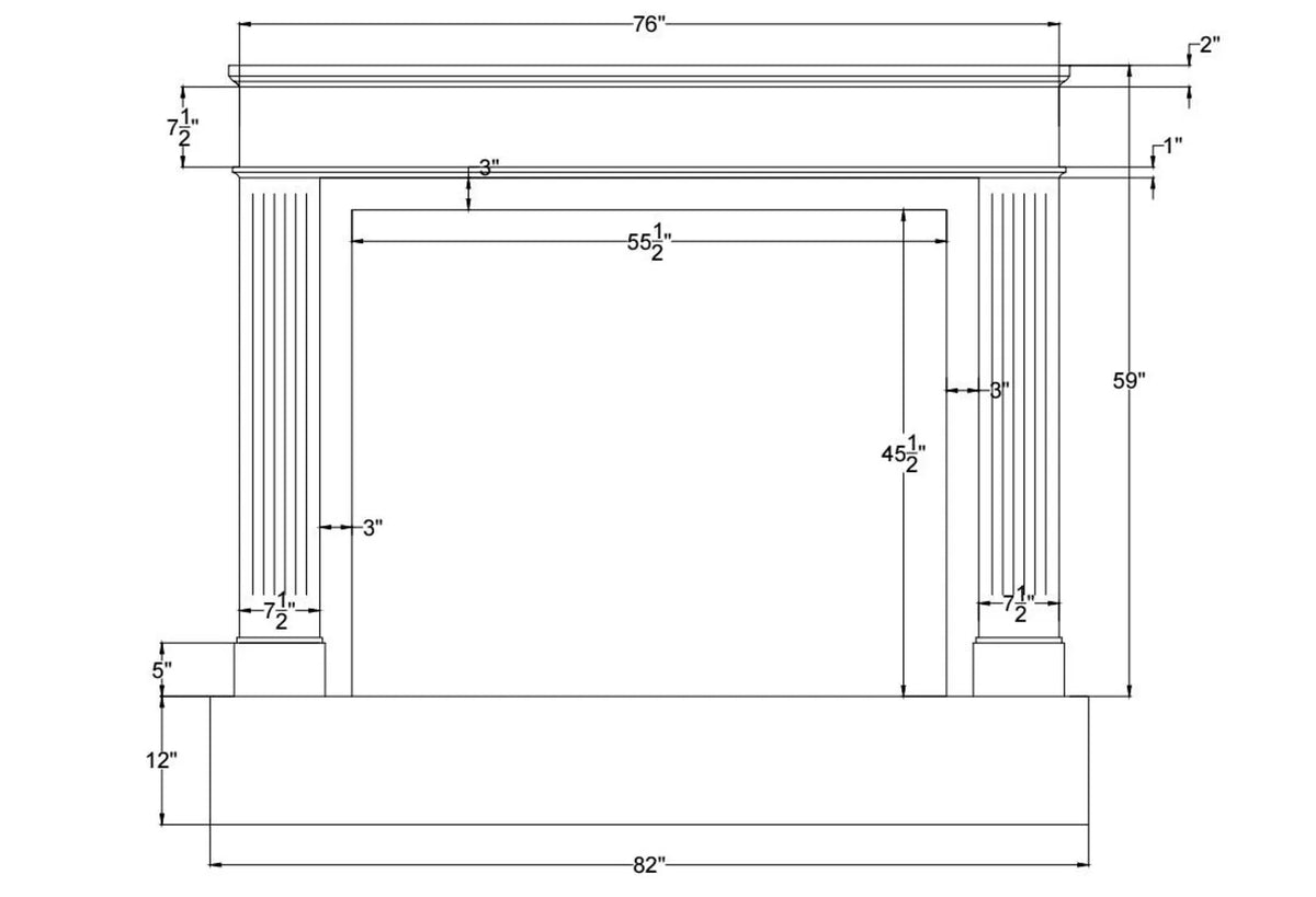 Custom Calacatta Viola Marble Fireplace Mantel | Fluted Luxury Surround