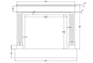 Custom Calacatta Viola Marble Fireplace Mantel | Fluted Luxury Surround