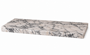 Handmade Calacatta Viola Marble Sink Vanity with Brass Legs and Shelf