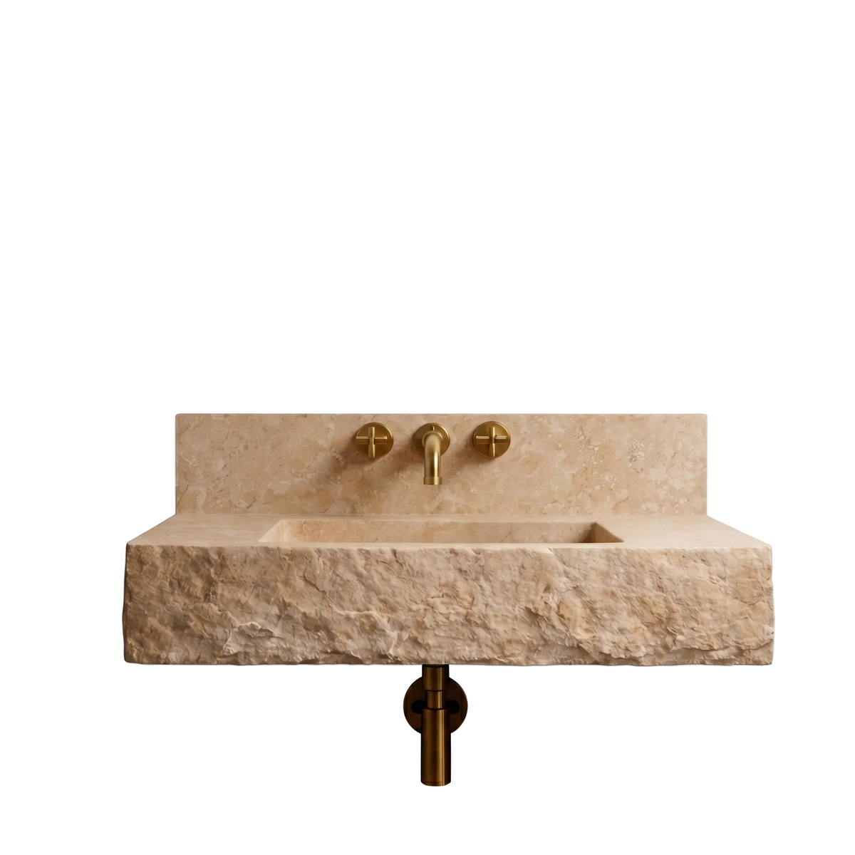 Natural stone bathroom sink by Vero Marble